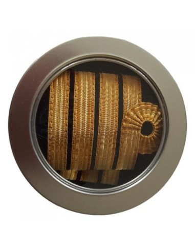 Metal Round  Display Box for Epaulets Belt and Watches - Silver