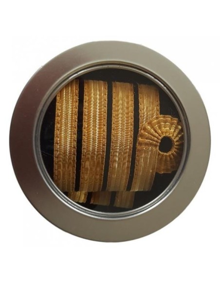 Metal Round  Display Box for Epaulets Belt and Watches - Silver