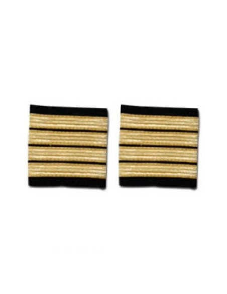 Galons d'épaules C.D.B. 4 Barrettes Or Simple Galons d'épaules C.D.B. 4 Barrettes Or Simple