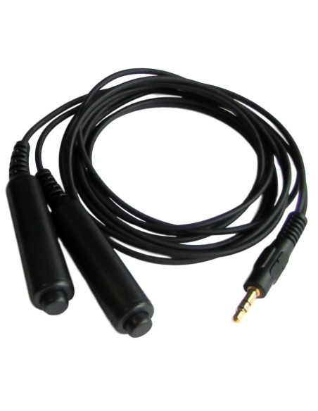 Adaptateur 2 Casques Prise ICOM - 4 Jacks Femelle Aviation Générale 2 PTT