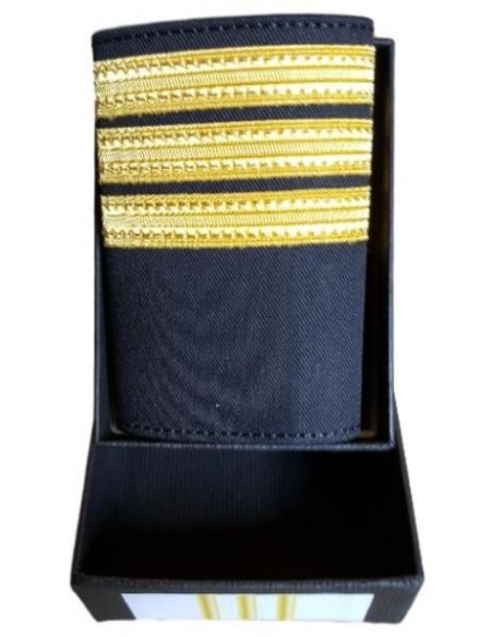 Luxury Epaulets 4 simple stripes - Gold - Classic with velcro fastener Luxury Epaulets 4 simple stripes - Gold - Classic with velcro fastener