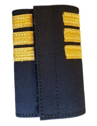Luxury Epaulets 4 simple stripes - Gold - Classic with velcro fastener