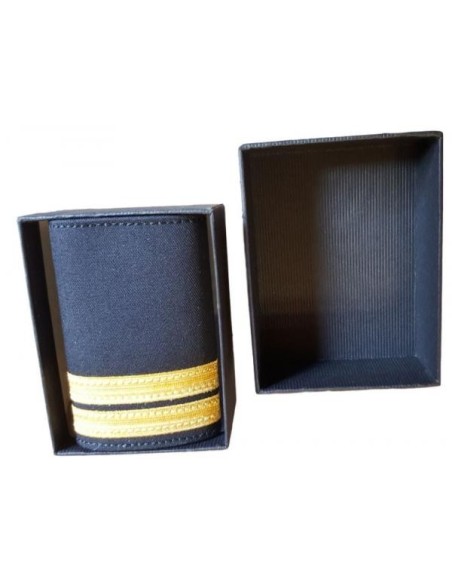 Luxury Epaulets 4 simple stripes - Gold - Classic with velcro fastener