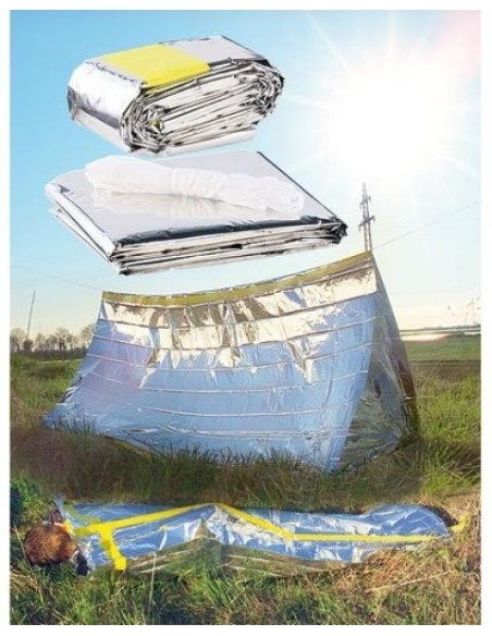 TENT AND SURVIVAL SLEEPING BAG ULTRA LIGHTWEIGHT (310gr) TENT AND SURVIVAL SLEEPING BAG ULTRA LIGHTWEIGHT (310gr)