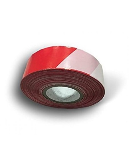 Rouleau de Rubalise Rouge Blanc. 100 m par 50 mm Rouleau de Rubalise Rouge Blanc. 100 m par 50 mm