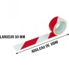 Rouleau de Rubalise Rouge Blanc. 100 m par 50 mm (A FINIR)