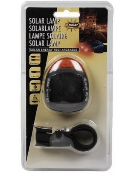 Signal lamp with red light fixed or flashing rechargeable by Solar Energy