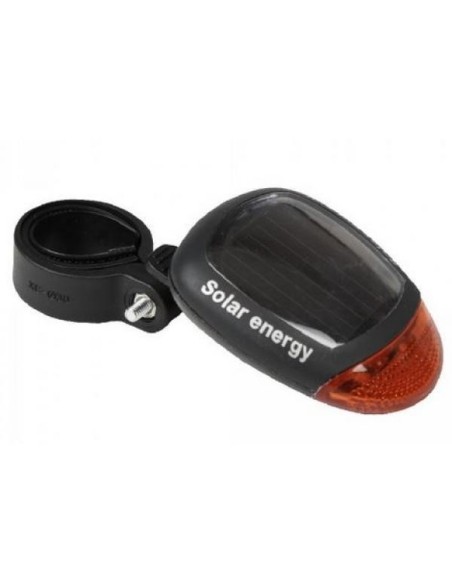 Signal lamp with red light fixed or flashing rechargeable by Solar Energy