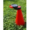 Signal lamp with red light fixed or flashing rechargeable by Solar Energy