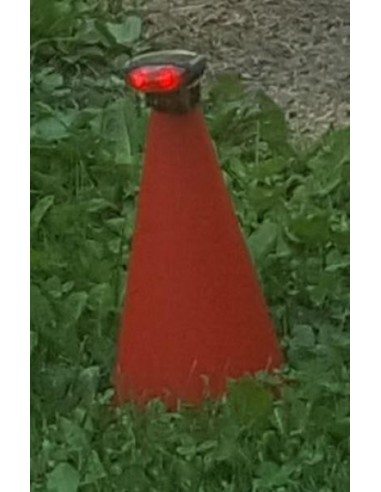 4 PETITS CONES ROUGES DE DELIMITATION DE ZONE D'EXCLUSION SECURITE DRONE