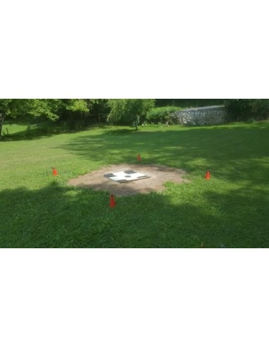 4 PETITS CONES ROUGES DE DELIMITATION DE ZONE D'EXCLUSION SECURITE DRONE