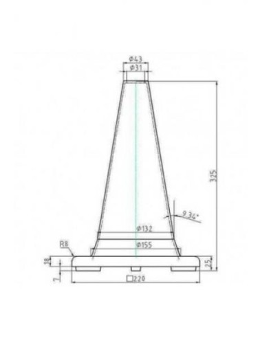 Weighted remote signalling cone for DRONE SAFETY 