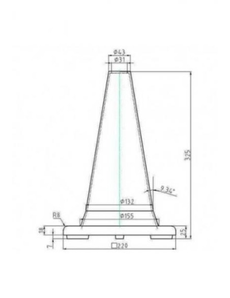 Weighted remote signalling cone for DRONE SAFETY 