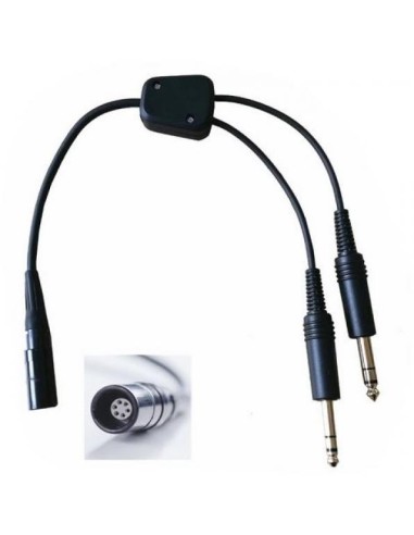 Adapter Airbus Atr Headset To Ga General Aviation 2 Male Jacks