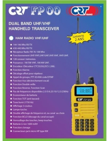 CRT 2 FP (Free Flight) Transceiver bi-band VHF-UHF