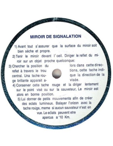 Miroir de signalisation à oeil orientable en cas de détresse