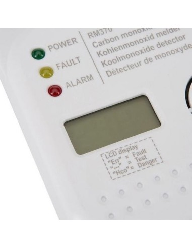 CO Detector with Visual and SOUND Alarm Direct reading of mesure on LCD Screen