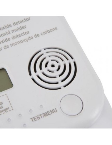 CO Detector with Visual and SOUND Alarm Direct reading of mesure on LCD Screen