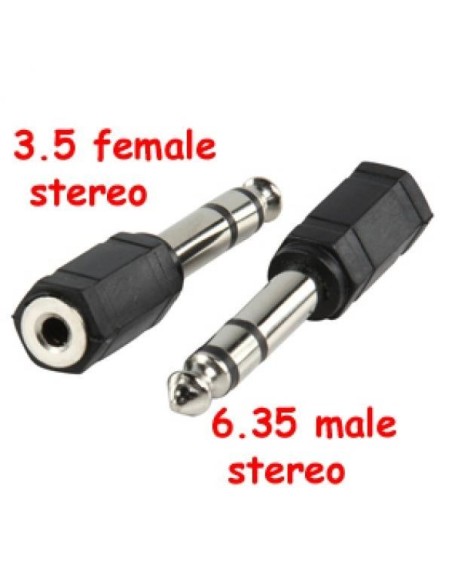 Adaptateur Audio Jack 6.35 Male - 3.5 Femelle