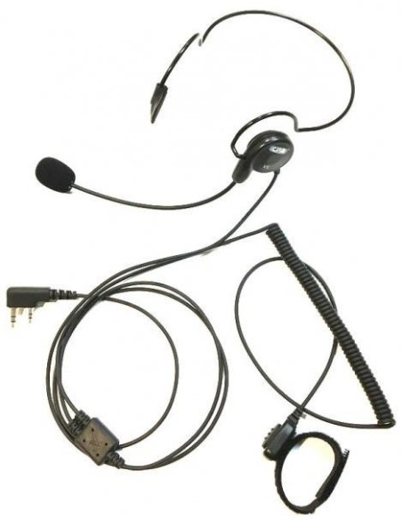 DEMI CASQUE ULTRA LÉGER CRT VL PTT au Pouce Connecteur Kenwood