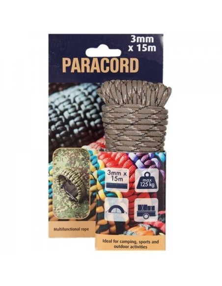 Paracorde - Cordelette de sécurité 3 mm x 15 mètres Paracorde - Cordelette de sécurité 3 mm x 15 mètres