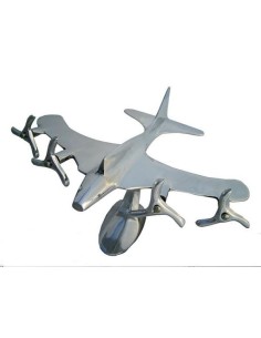 AVION QUADRIMOTEUR ALUMINIUM de DECORATION 2