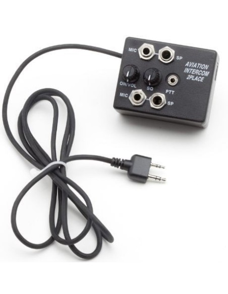 INTERCOM AVIATION 2 places Prise ICOM double jacks - PTT déporté INTERCOM AVIATION 2 places Prise ICOM double jacks - PTT déporté