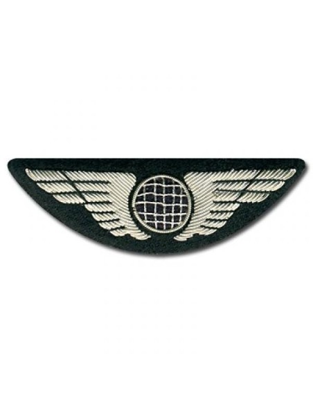 Pilot Wing Classic Globe Silver with a Security Pin Pilot Wing Classic Globe Silver with a Security Pin