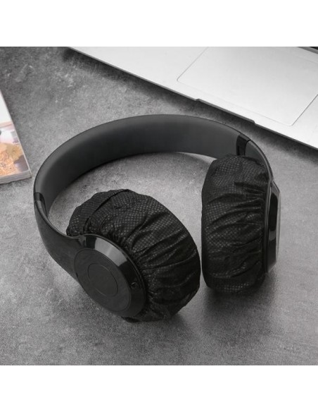 Pair of washable cotton bonnets for airplane earseal headset