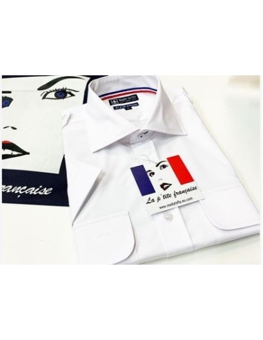 Chemise pilote "La p'tite française" Manches Longues ou Courtes