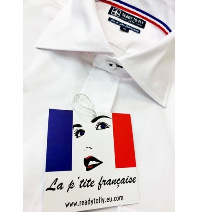 Pilot Shirt "La p'tite française" Long or Short Sleeves