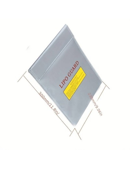 Fireproof bag for LiPo batteries Large size 7.87x11.81 inches (20x30cm) Fireproof bag for LiPo batteries Large size 7.87x11.81 inches (20x30cm)