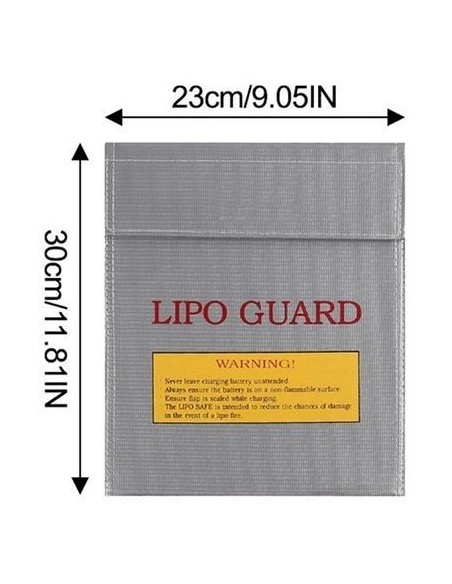 Fireproof bag for LiPo batteries Large size 7.87x11.81 inches (20x30cm) Fireproof bag for LiPo batteries Large size 7.87x11.81 inches (20x30cm)