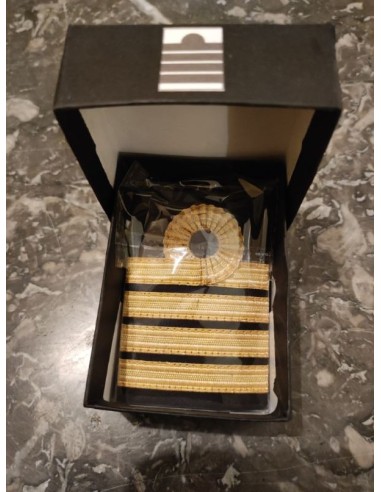 Luxury Epaulets 4 NELSON LOOP - Gold - Classic with velcro fastener In Presentation Box
