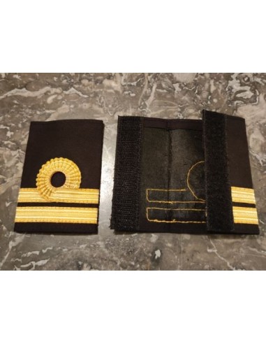 Galons LUXE d'épaules Or 2 Barrettes BOUCLE NELSON O.P.L. Velcro En Boite de Présentation