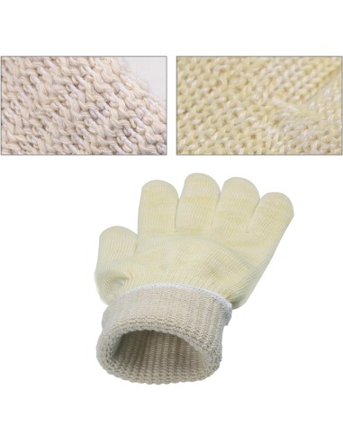 Pair of 5-Finger Flame-Retardant Long Gloves Universal Size Heat Resistant up to 500°C
