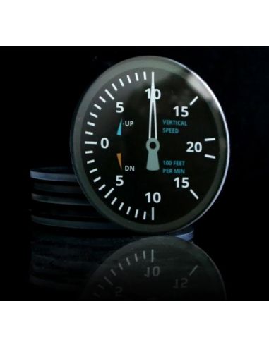 Ensemble de 6 SOUS-VERRES d'INSTRUMENTS DE VOL AVION MODERNES RONDS