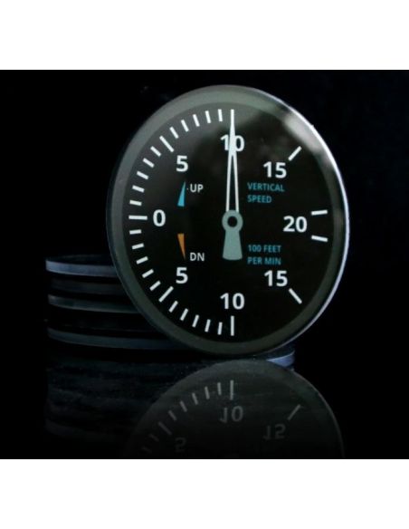 SET OF 6 ROUND MODERN AIRCRAFT INSTRUMENT COASTERS