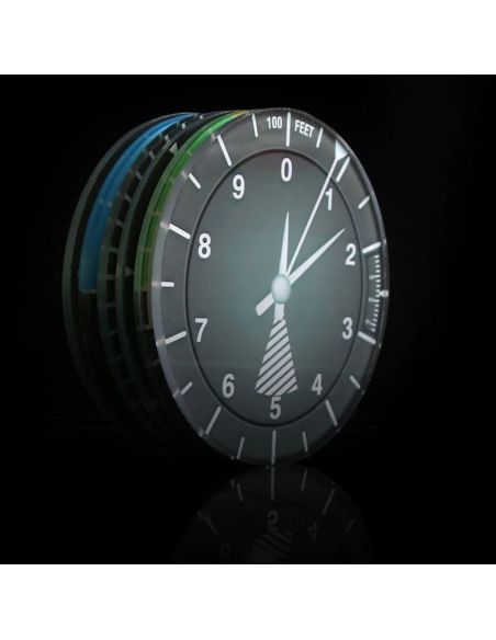 Ensemble de 6 SOUS-VERRES d'INSTRUMENTS DE VOL AVION MODERNES RONDS