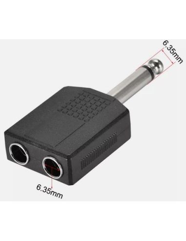 Dédoubleur Jack 6.35 Male par double Jack 6.35 Femelle (Solution pas chère enregistrement GOPRO)