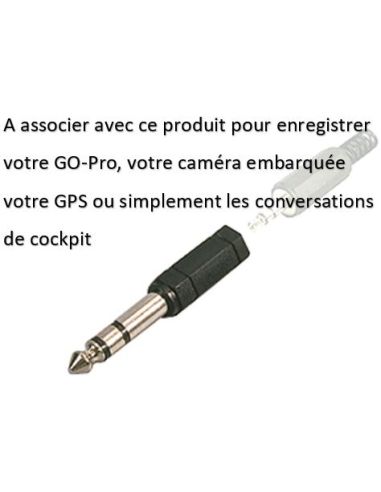 Dédoubleur Jack 6.35 Male par double Jack 6.35 Femelle (Solution pas chère enregistrement GOPRO)