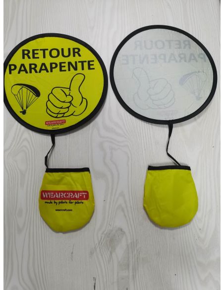 Panneau pliable léger en pochette pour faire du STOP FACILE "RETOUR PARAPENTE" Panneau pliable léger en pochette pour faire du STOP FACILE "RETOUR PARAPENTE"
