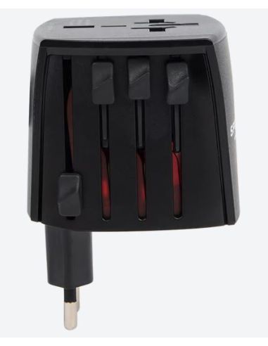 ADAPTATEUR SECTEUR UNIVERSEL de VOYAGE TOUT EN UN