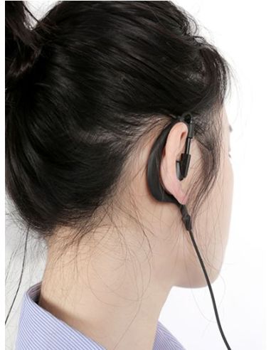 PTT Mike and Ear Hook HEADSET Kenwood Conector