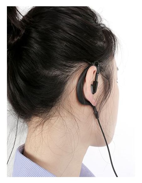 PTT Mike and Ear Hook HEADSET Kenwood Conector