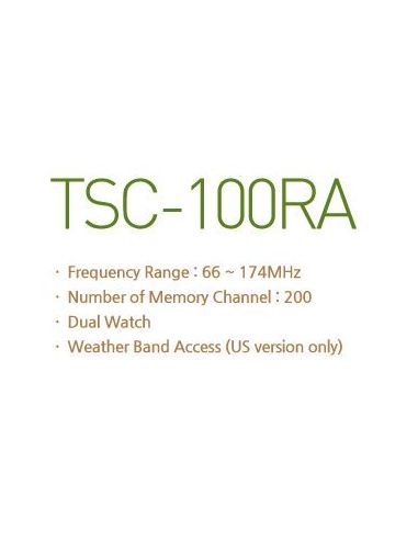 TSC 100-RA Scanner Recepteur Multi Bandes dont Avion 8,33Mhz(108 - 136 MHz step 8,33)