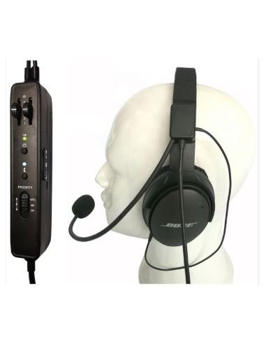 KLIPPER Mike Aviation Mike for ANR Consumer Headset (Bose® QC-25 Sony® MDR 1000X etc)