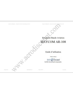 French manual of the Maycom AR108 receiver