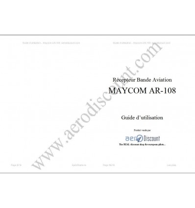 French manual of the Maycom AR108 receiver