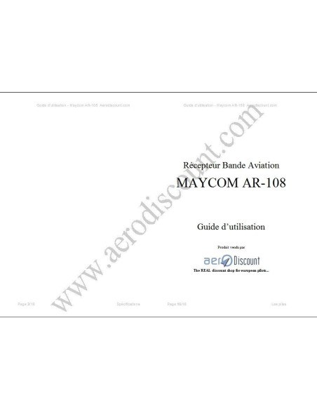 French User Manual MAYCOM AR108